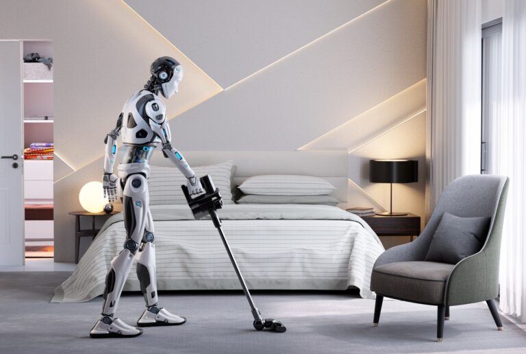 Robot assistant vacuuming